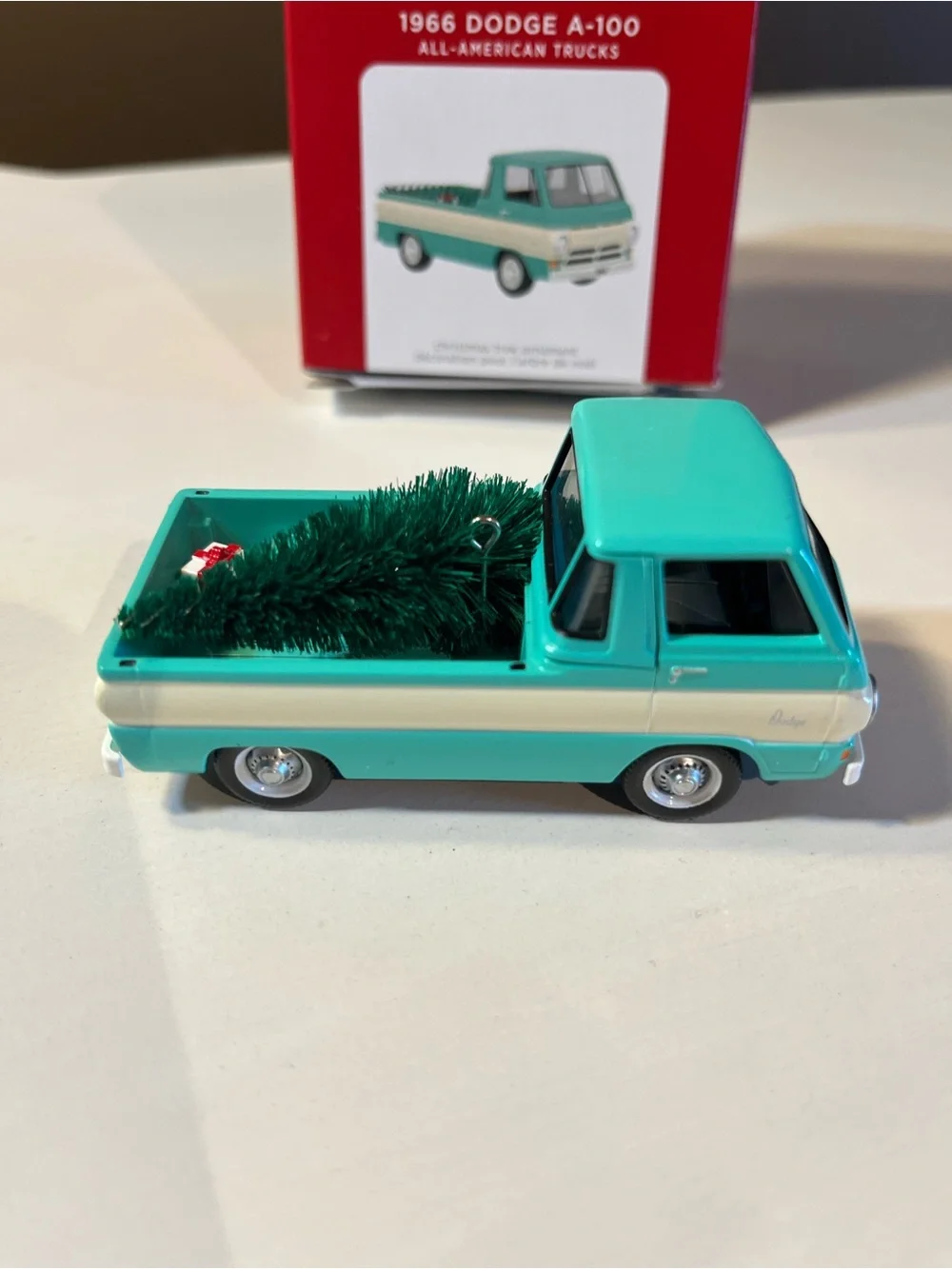 Hallmark 1966 A-100 Mint Green Truck Ornament